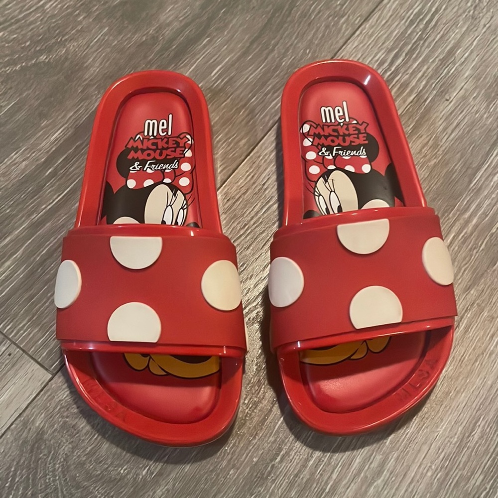 Mel by Melissa kids beach slides Minnie Mouse